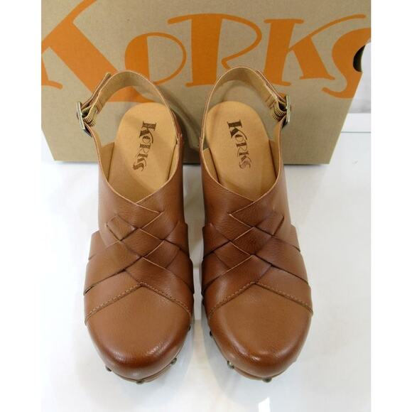 Women's Korks Wynne Platform Clog heeled Sandals Comfort Tan Size 9 - Picture 4 of 7